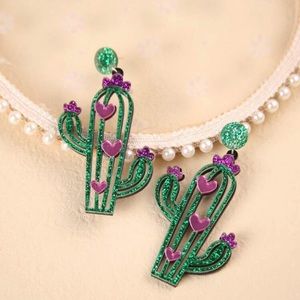 Resin “I Heart” Cactus Earrings